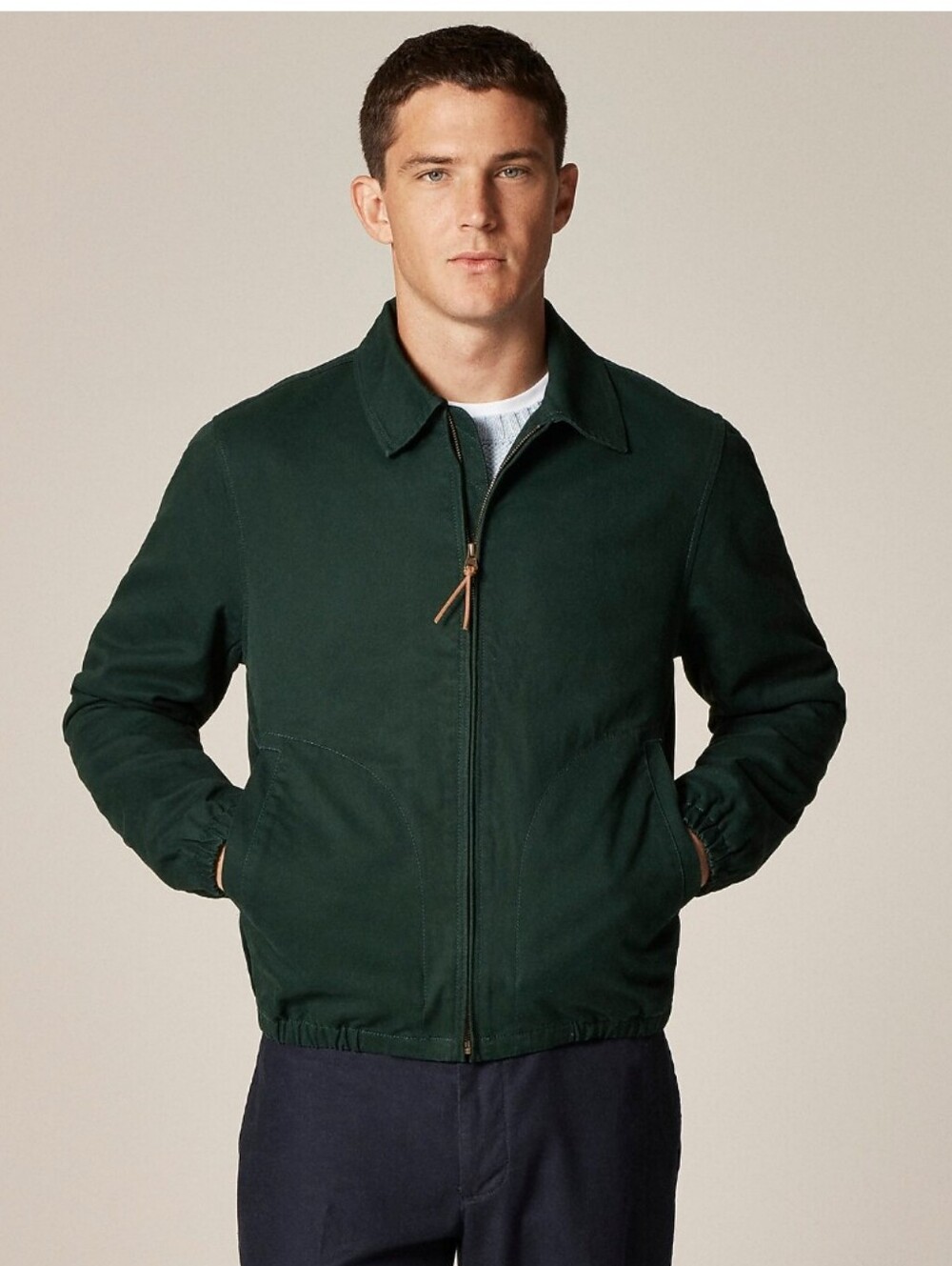 J Crew Harrington jacket in cotton twill BJ059 Size XS Green